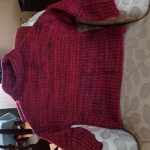 Zadig & Voltarie red sweater with silver metallic treads